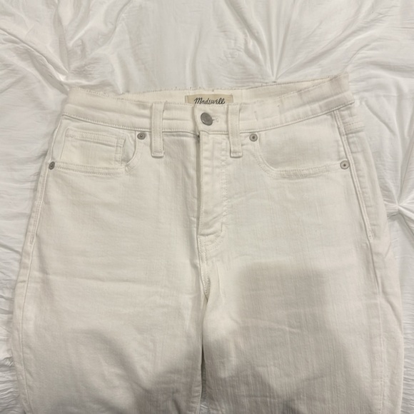 Madewell 9” high riser white skinny jeans - 27 - Picture 2 of 6